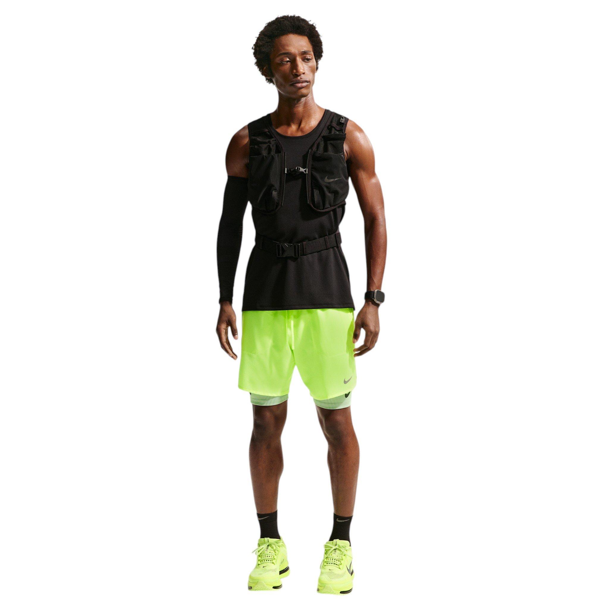 Nike Men's Stride Dri-FIT 7" Brief-Lined Running Shorts - Yellow - YELLOW